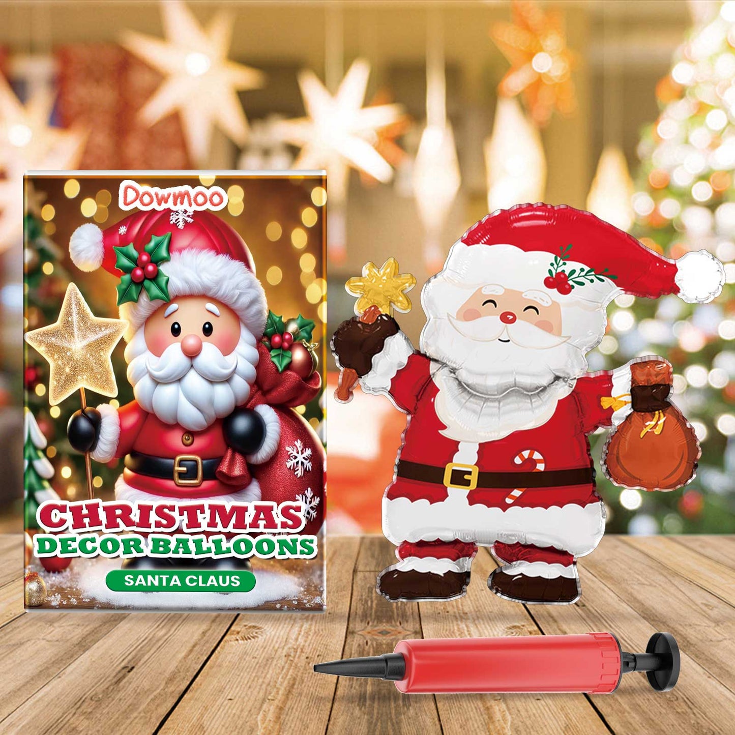 Christmas Balloons Balloon Standing Santa Claus Reindeer Christmas Tree Event Atmosphere Arrangement