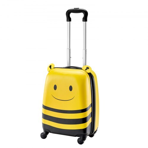 Kids Luggage Set, 5 Piece, 18 Inch Hardside Rolling Wheels Suitcase with Backpack & U-shape Pillow, Bee Kids Carry on Luggage Set, Holiday Birthday Gift for Girls Boys, Airline Approved - American Smart