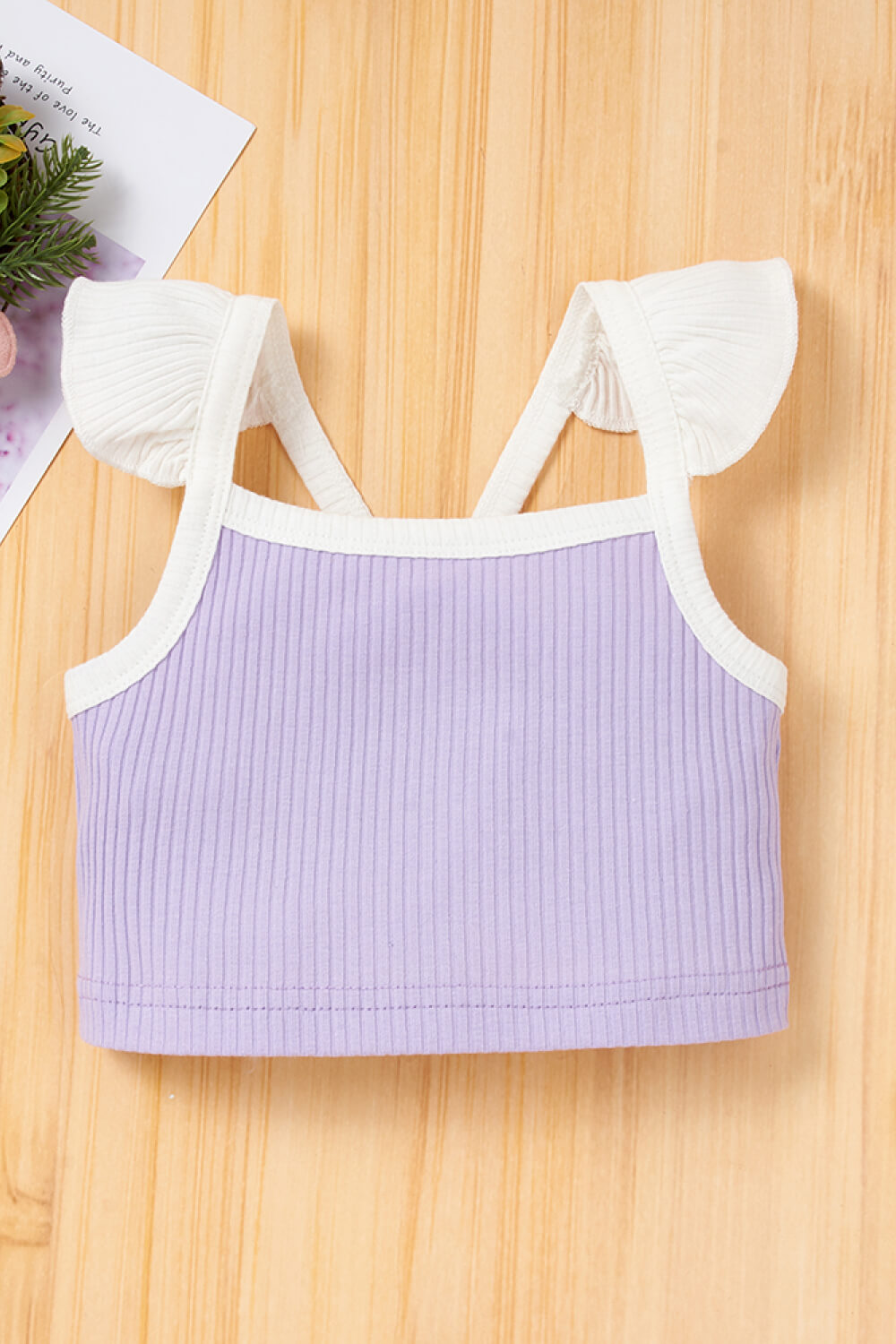 baby-girl-contrast-trim-ribbed-cami-and-shorts-set