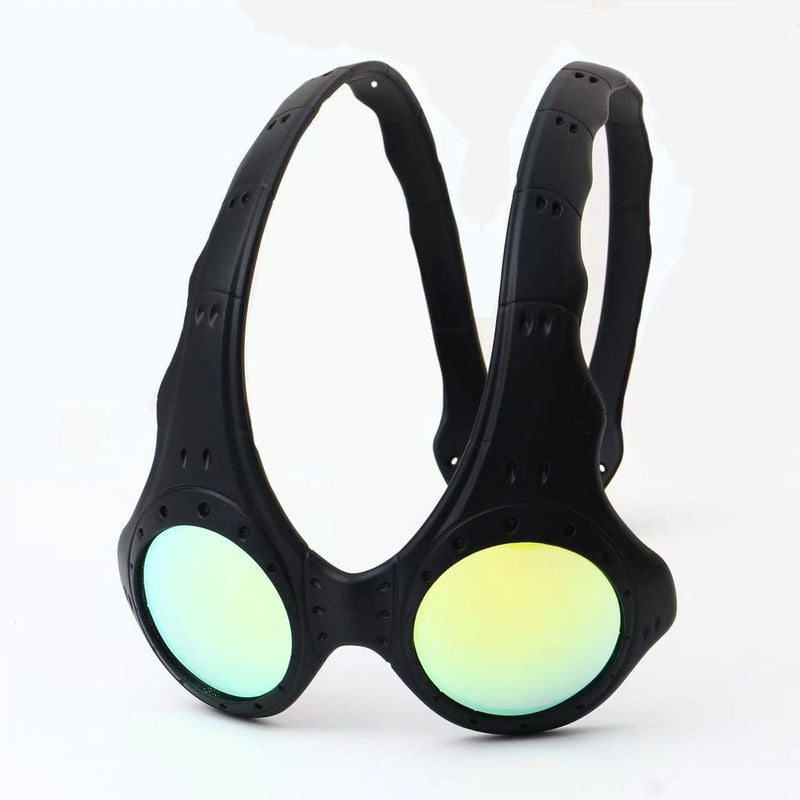 Unisex Over-The-Top Sunglasses with retro metal frame, suitable for outdoor cycling and sports, stylish and protective.