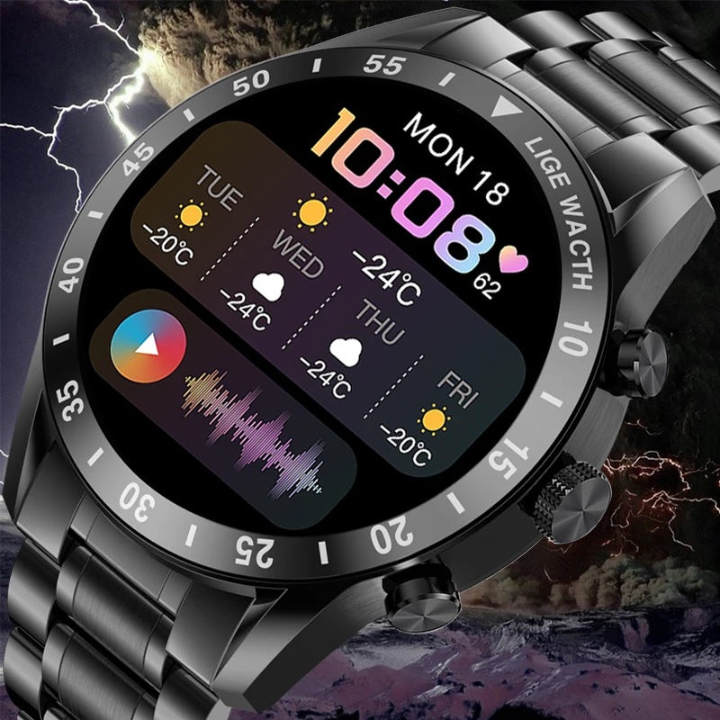 eprolo Bluetooth smart watch with pedometer and waterproof features, designed for men's sports and multifunctional use.