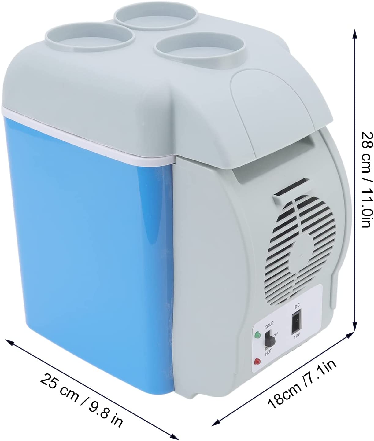 7.5L Car Refrigerator And Warmer Portable Cooler 12V Travel Food Beverage Saver