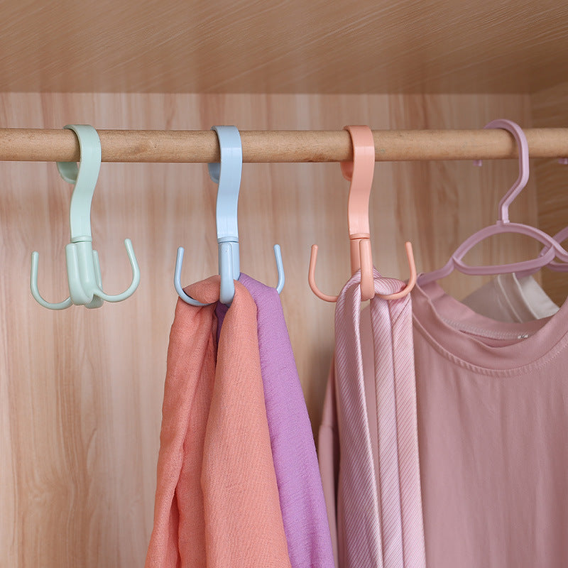 Bag Rack Female Bag 4 Claw Hook Hanging Bag Hook Schoolbag Wardrobe Storage Rack Multi-Functional Rotating Rack S-Type