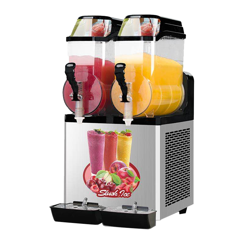 110V Commercial Slushy Machine 30L Double Tank 950W Stainless Steel Margarita Frozen Drink With Powerful Compressor Efficient Cooling Perfect for Supermarkets Cafes Restaurants Bars