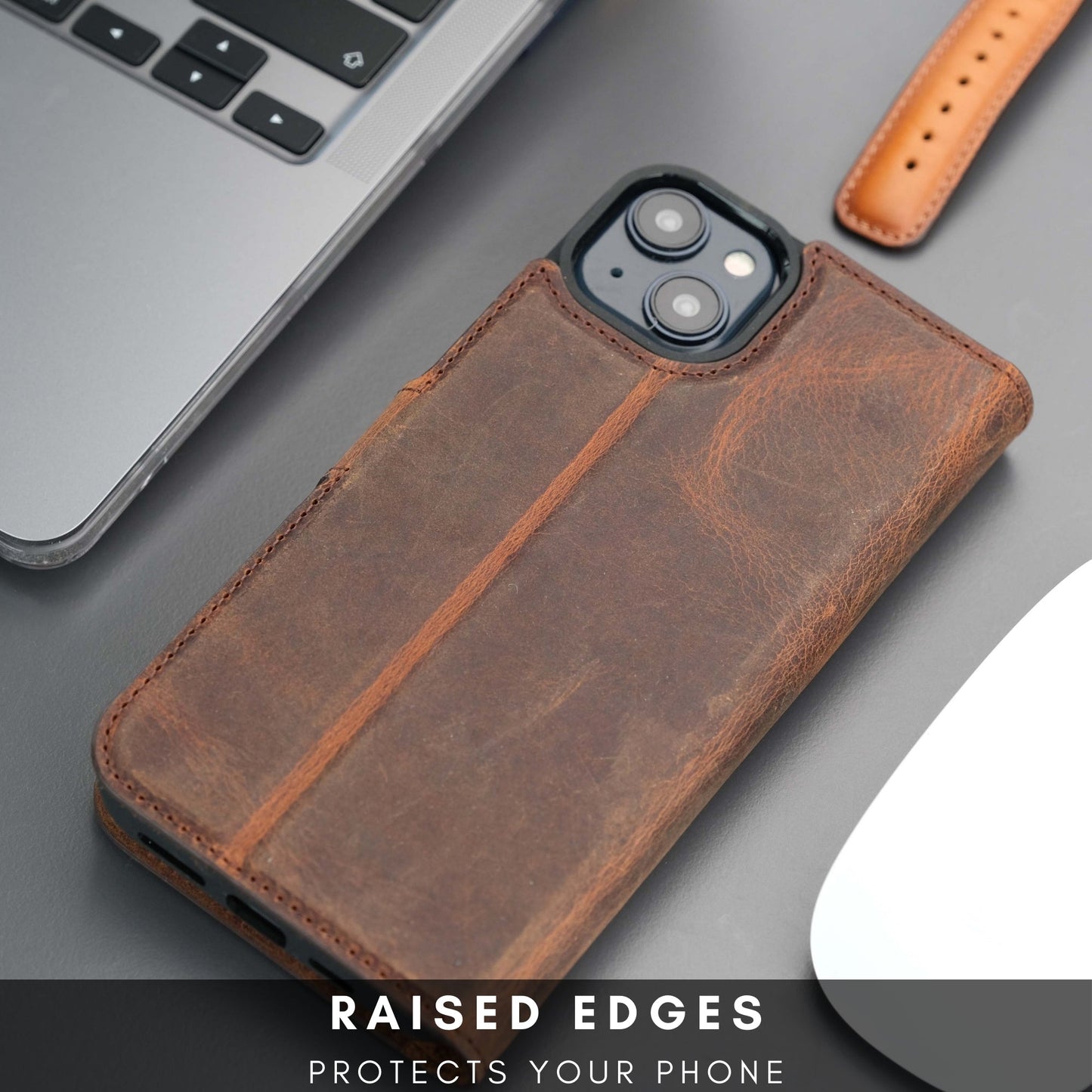 Casper Leather iPhone 14 Wallet Case | MagSafe
