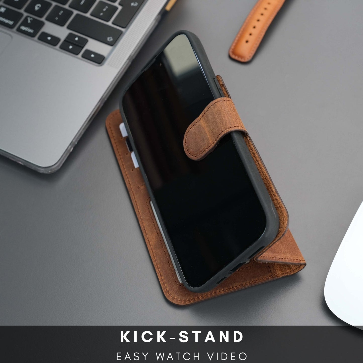 Casper Leather iPhone 14 Plus Wallet Case | MagSafe