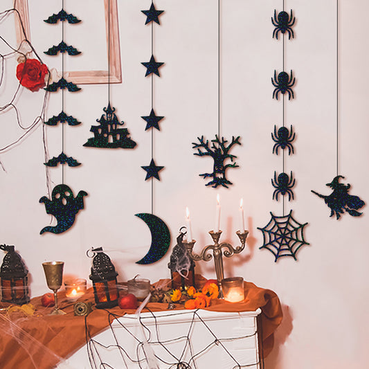 Halloween decoration garland ornaments by ClaudiaG Home featuring spooky themed hanging decorations for festive home decor.