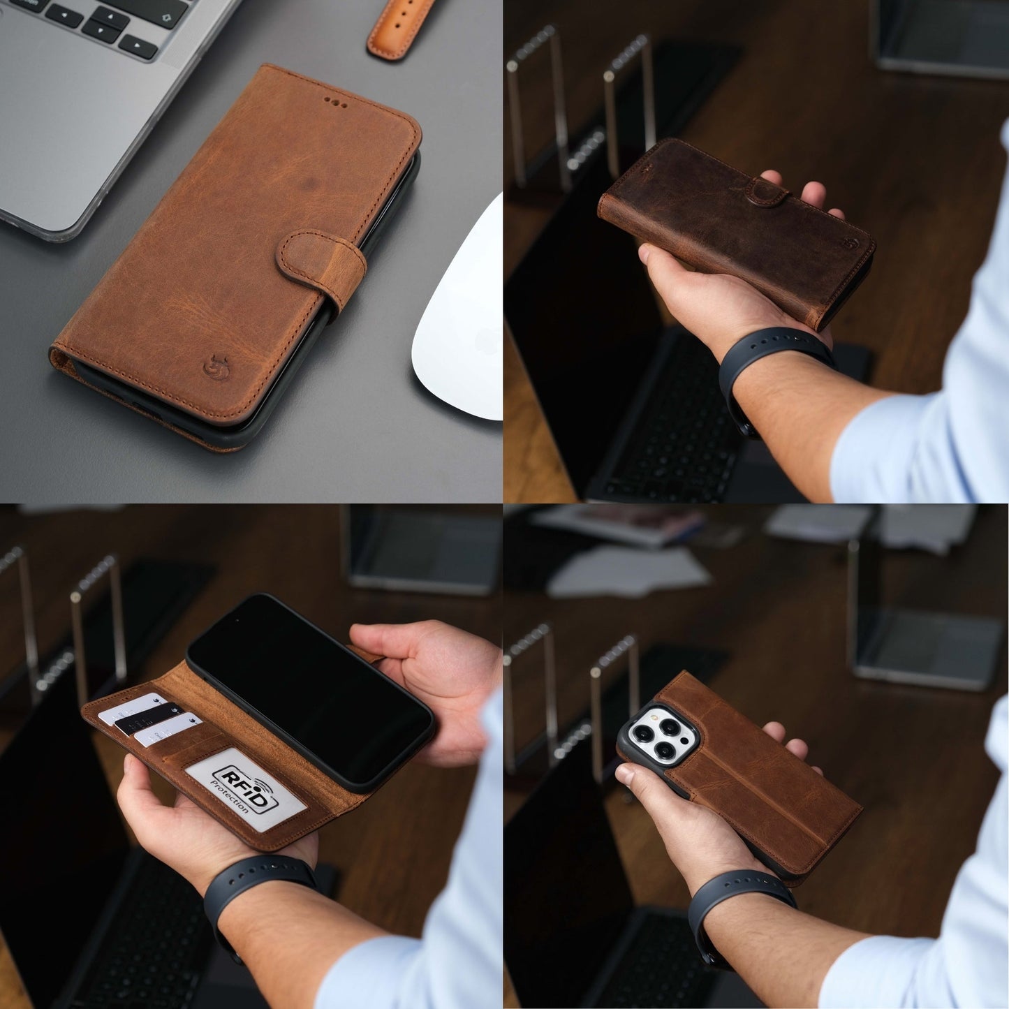 Casper iPhone 16 Pro Wallet Case Leather MagSafe