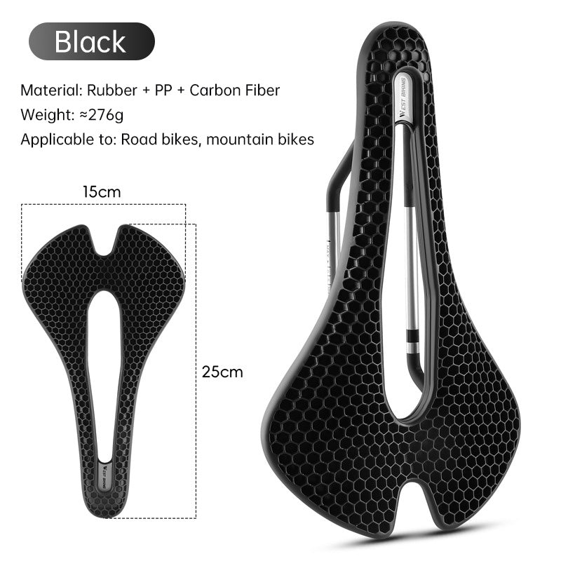 WEST BIKING TPE Honeycomb Breathable Bike Saddle – for racing, road, MTB