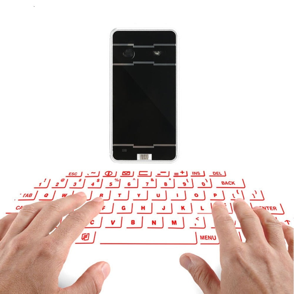 Travor Laser Projection Virtual Keyboard Smart Infrared Laser Projection Keyboard For Smartphone PC Tablet Laptop