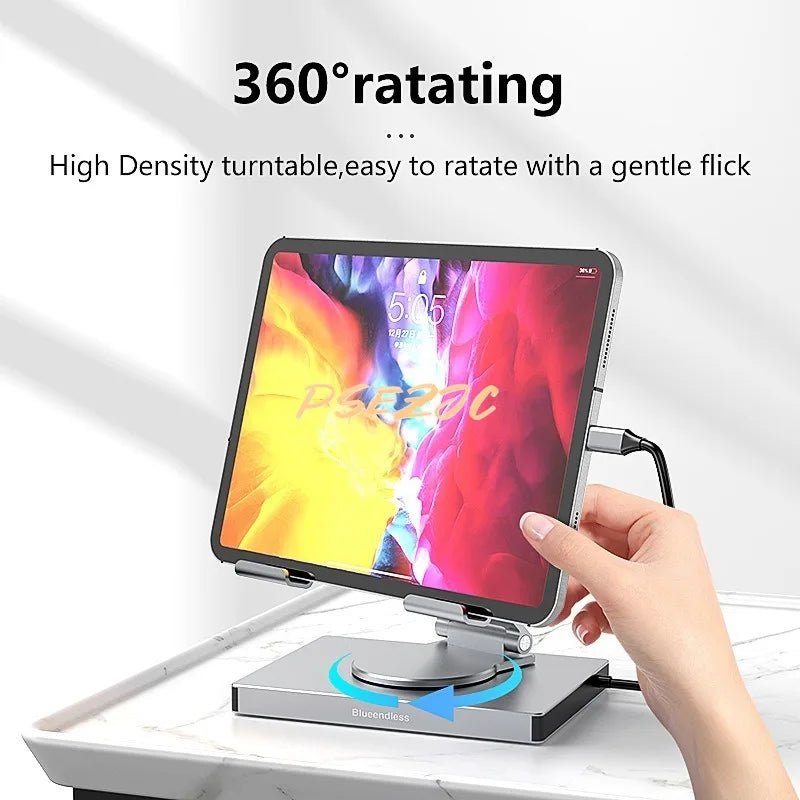 eprolo 4K/60Hz gigabit Ethernet port USB 3.0 splitter hub with flat panel rotary stand and Type-C docking station.