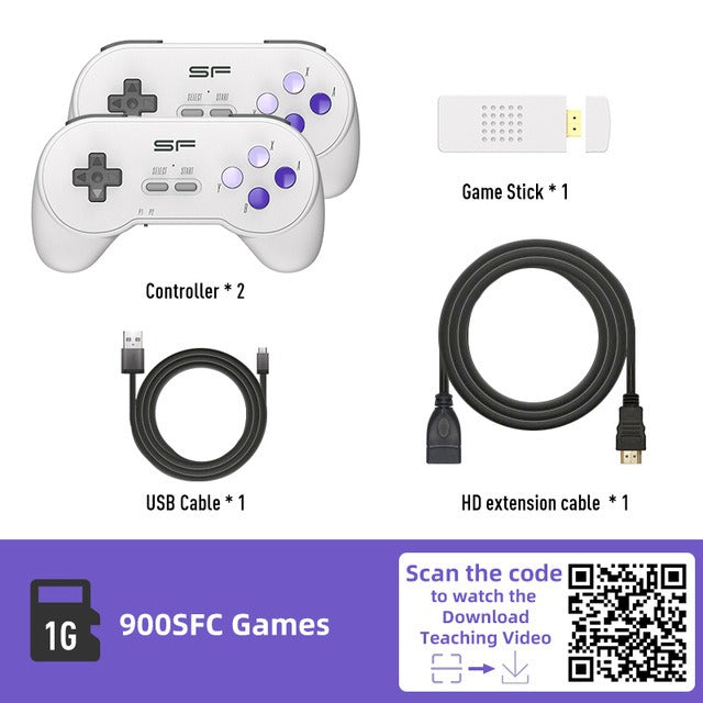 SFC Classic Retro Gaming Console Super SNES Wireless Doubles HD Gaming Console Y2 SF Mini Gaming Console