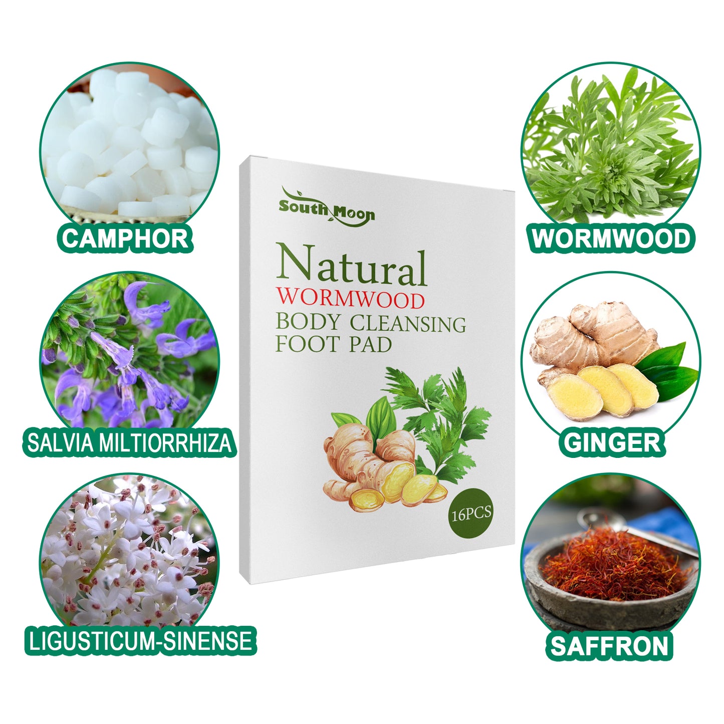 South Moon Body Cleansing Pads, Relieve Body Stress Slimming Helps Sleep Foot Care Patch