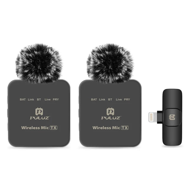 Eprolo wireless lavalier microphone for mobile phones, outdoor recording with noise reduction, 1-to-2 wireless microphone system