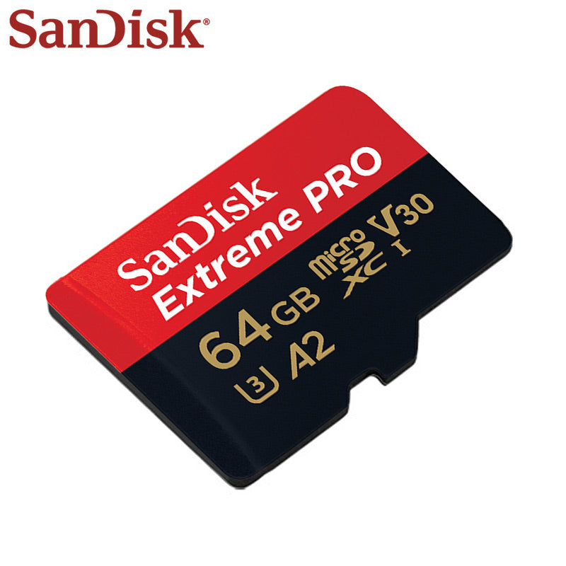 Sandisk Extreme Pro Micro SD Card with SD adapter, up to 170MB/s, 64GB or 128GB storage, A2 V30 U3 speed class for high performance