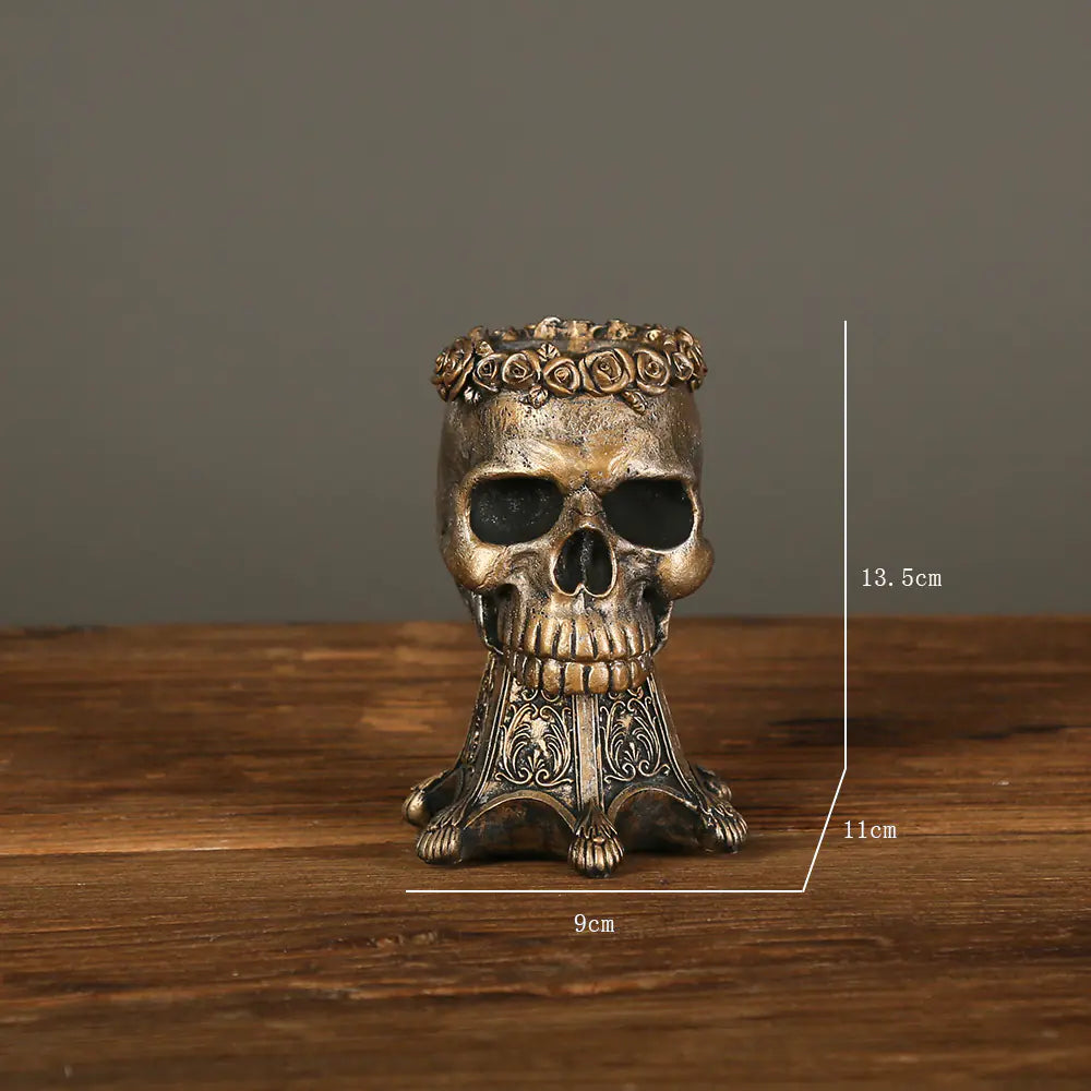 Skull Vase Halloween Decoration for Home Office Desk