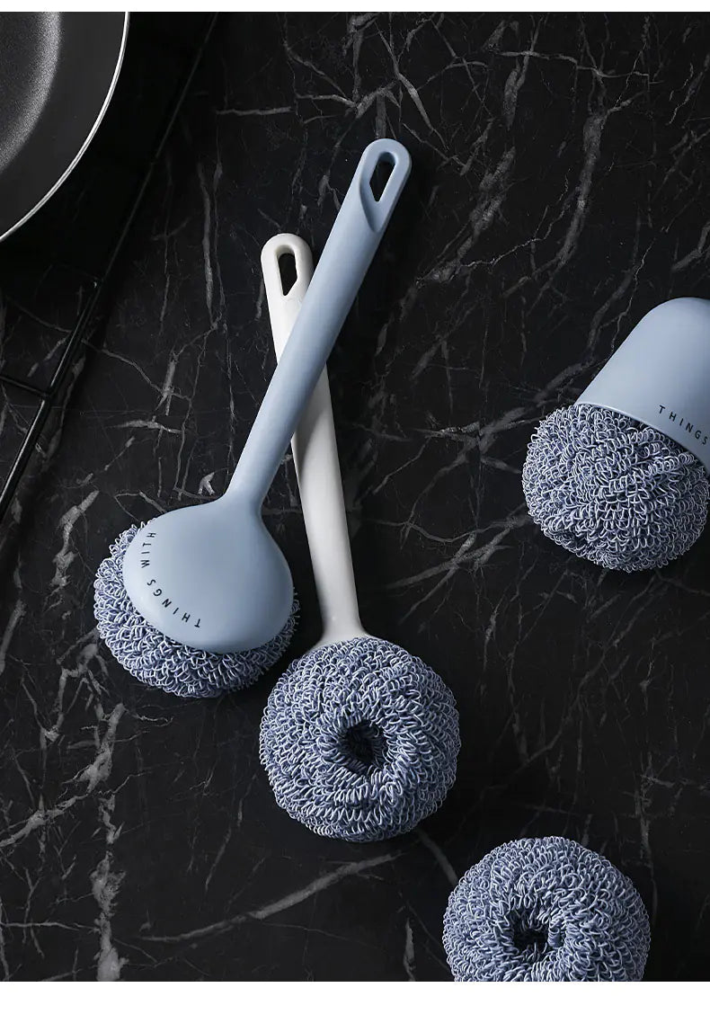 Long Handle Nano Fiber Cleaning Ball for Pots and Dishes