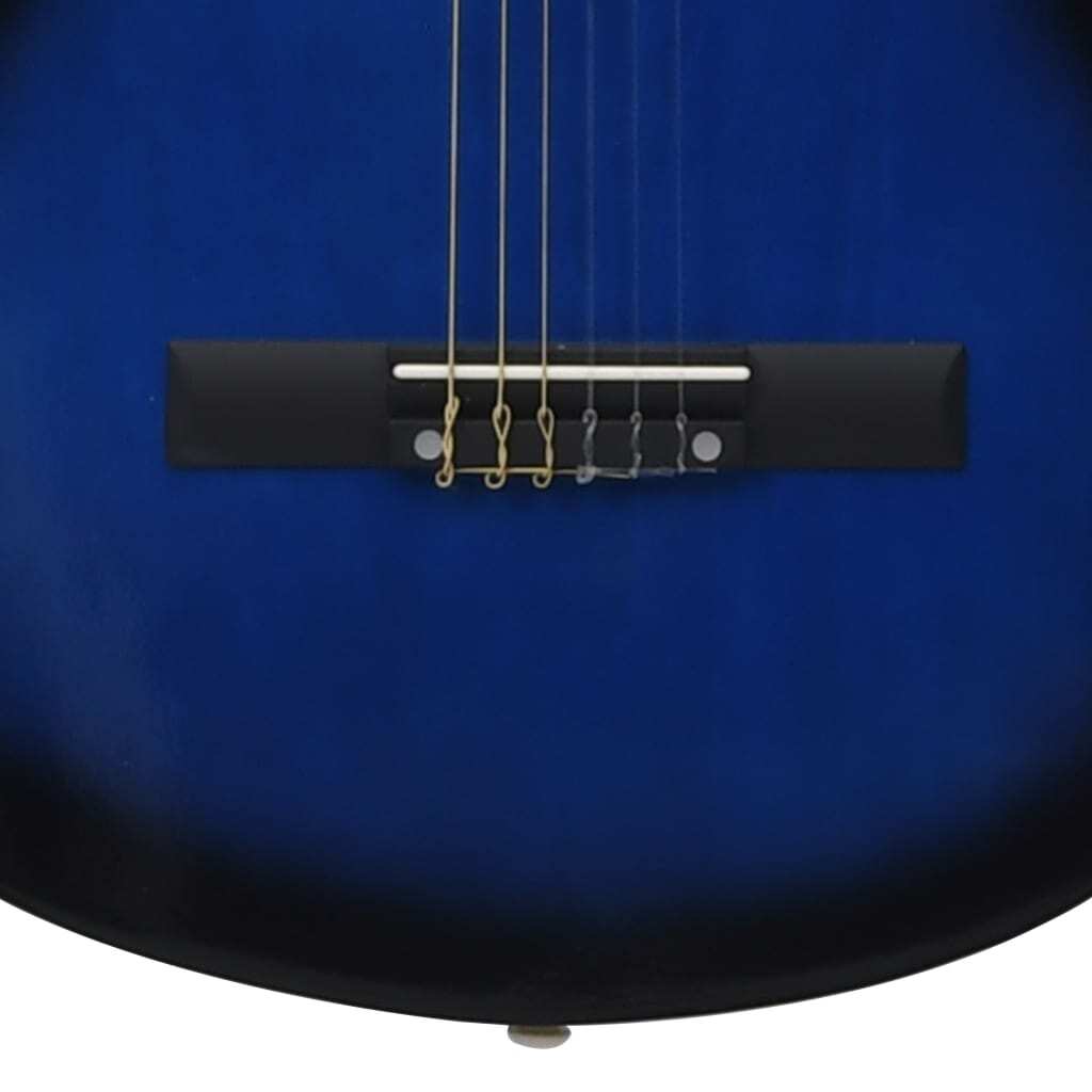 Western Classical Cutaway Guitar with 6 Strings Blue Shaded 38"