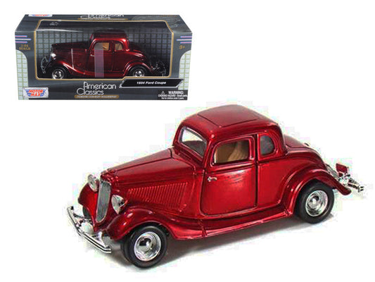 1934 Ford Coupe Red 1/24 Diecast Model Car by Motormax-0