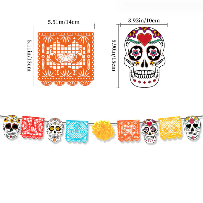 Halloween Skeleton Flag Spiral Hanging Decoration