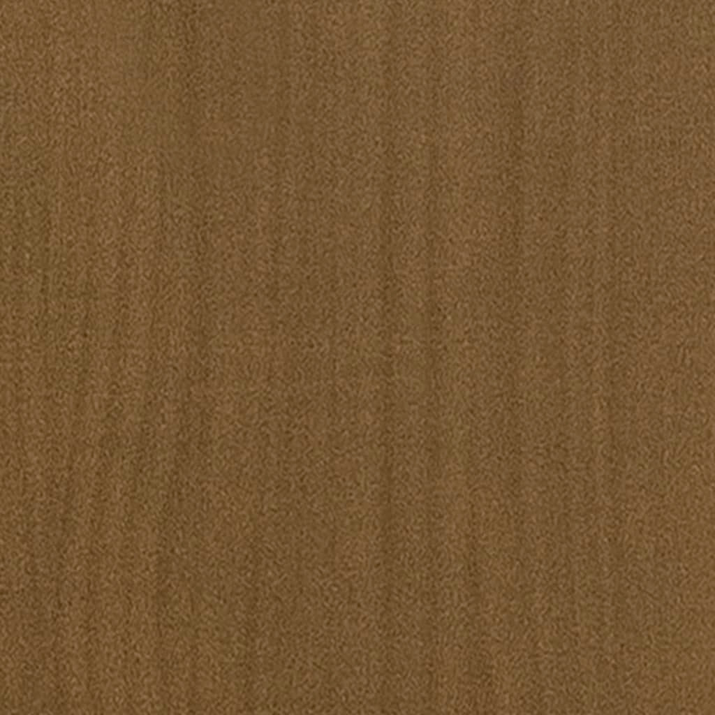 American Smart honey brown garden planter made of solid pine wood, measures 59.1 by 19.7 by 19.7 inches, ideal for gardening.