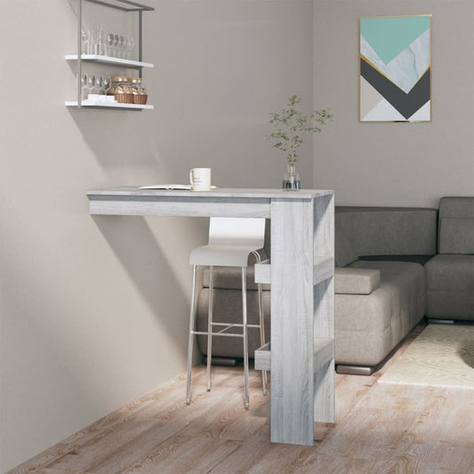 Wall Bar Table Grey Sonoma Engineered Wood Medium Bar Table