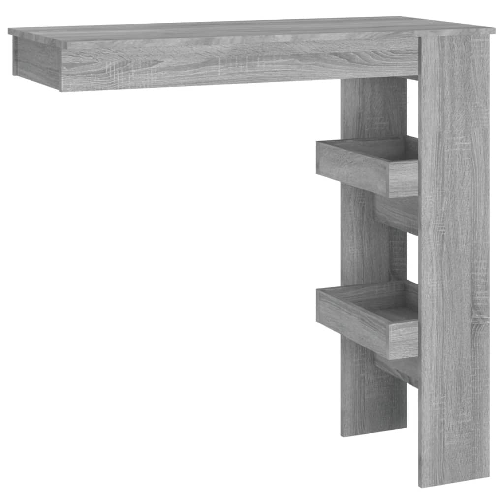 Wall Bar Table Grey Sonoma Engineered Wood Medium Bar Table