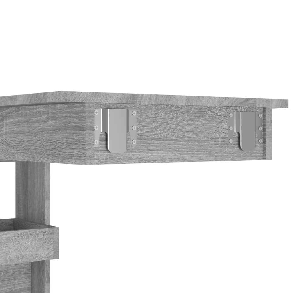 Wall Bar Table Grey Sonoma Engineered Wood Medium Bar Table