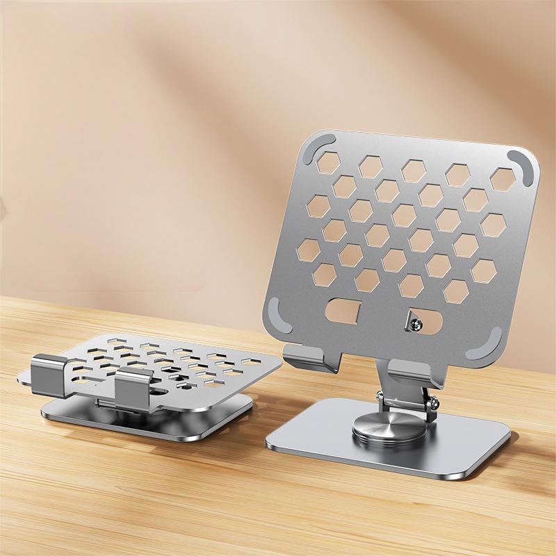 Tablet stand 360 degree rotating folding all metal live streaming learning iPad universal stand for tablets and smartphones