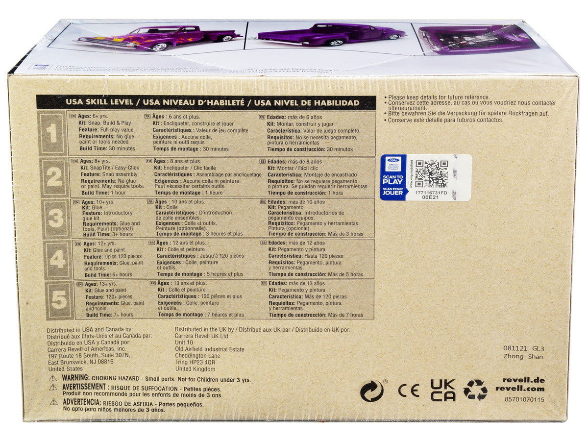 Level 4 Model Kit 1955 Ford F-100 Street Rod Pickup Truck "Classic Cruiser" 1/24 Scale Model by Revell-3