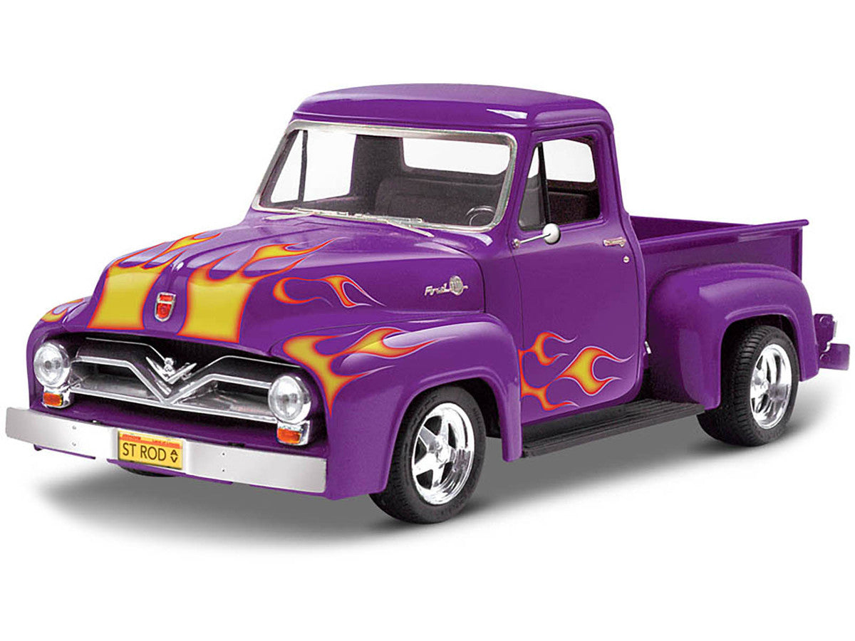 Level 4 Model Kit 1955 Ford F-100 Street Rod Pickup Truck "Classic Cruiser" 1/24 Scale Model by Revell-4