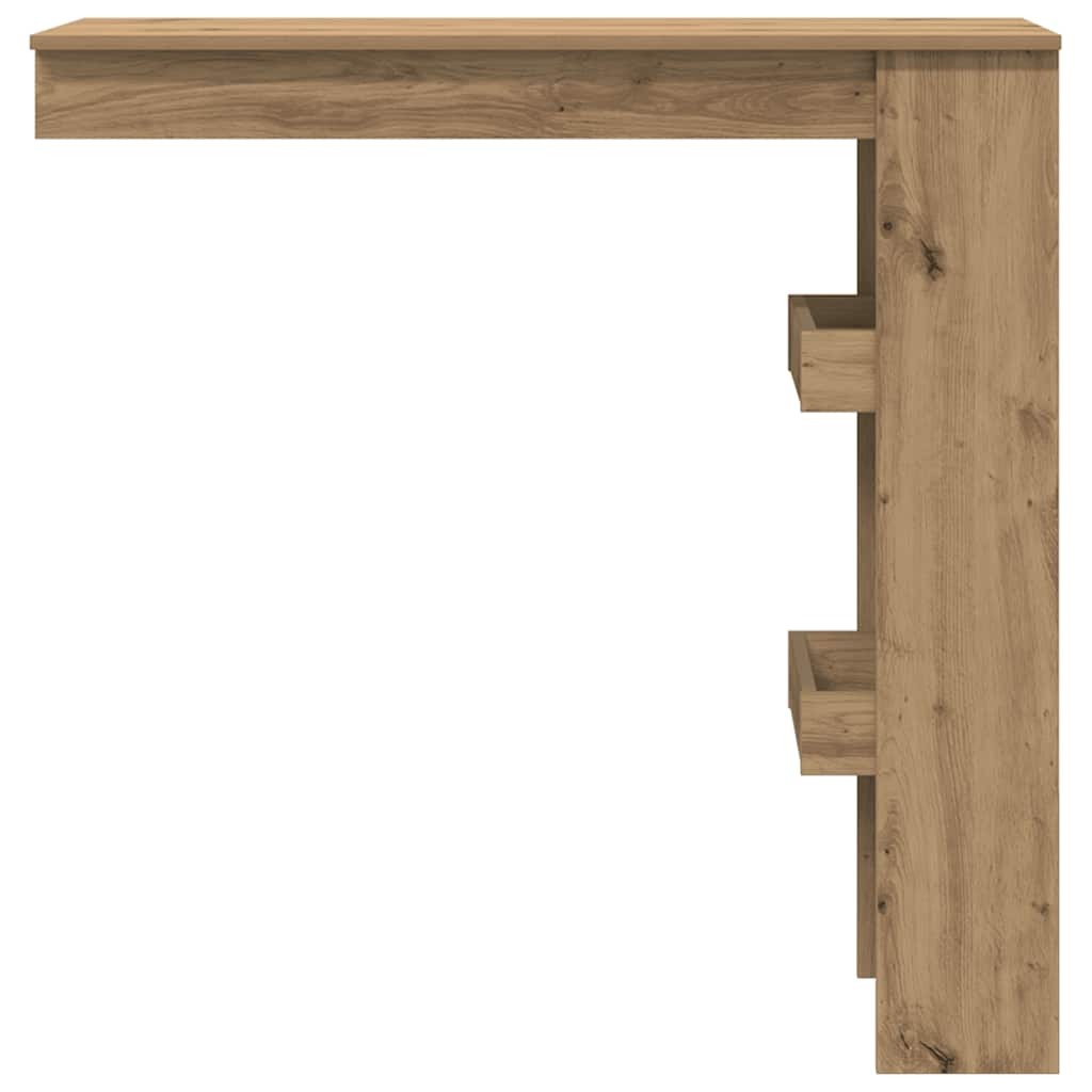 Wall Bar Table Artisan Oak Engineered Wood Medium Wall Bar Table