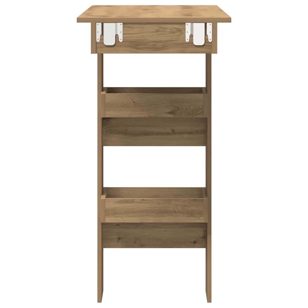 Wall Bar Table Artisan Oak Engineered Wood Medium Wall Bar Table