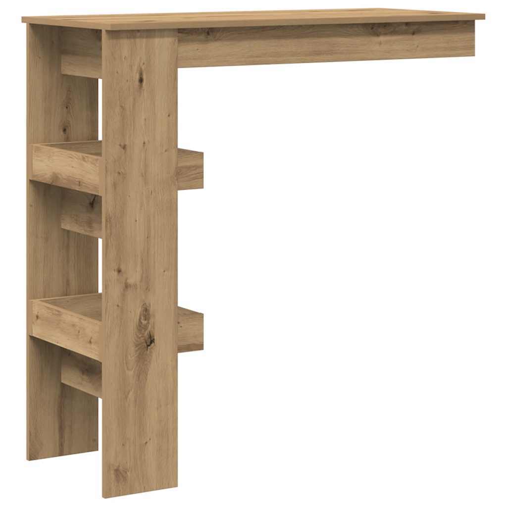Wall Bar Table Artisan Oak Engineered Wood Medium Wall Bar Table