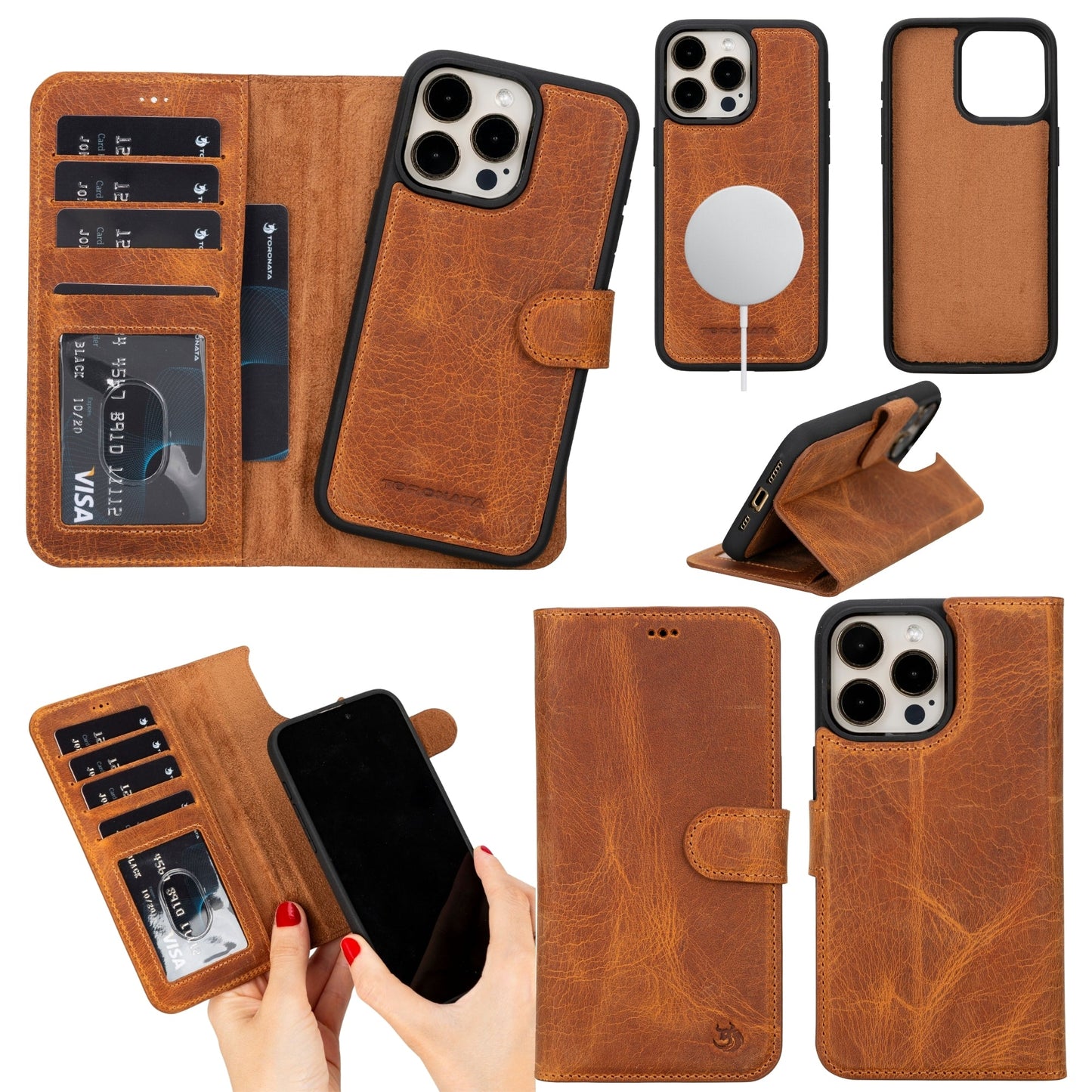Casper Leather iPhone 14 Pro Max Wallet Case | MagSafe