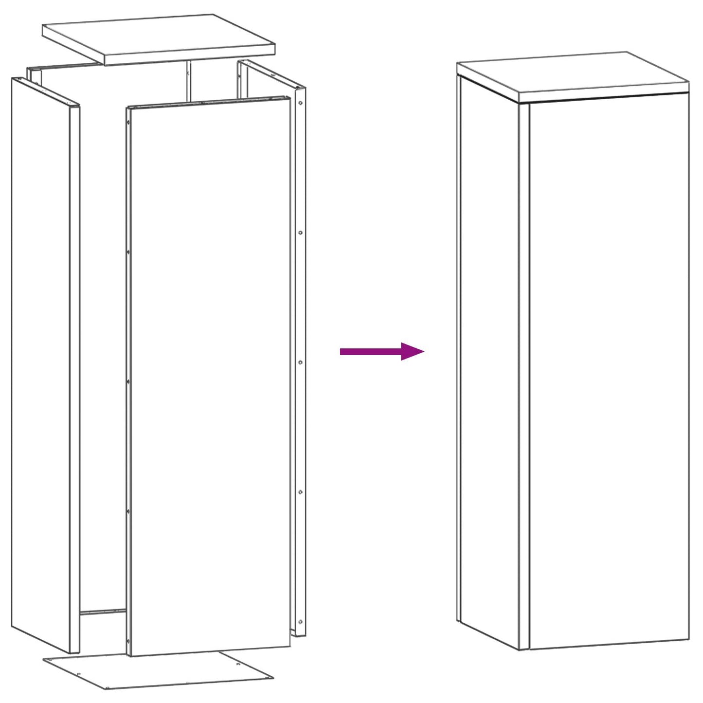 Plant Stand 2 pcs Silver 9.45 x 9.45 x 29.53 in