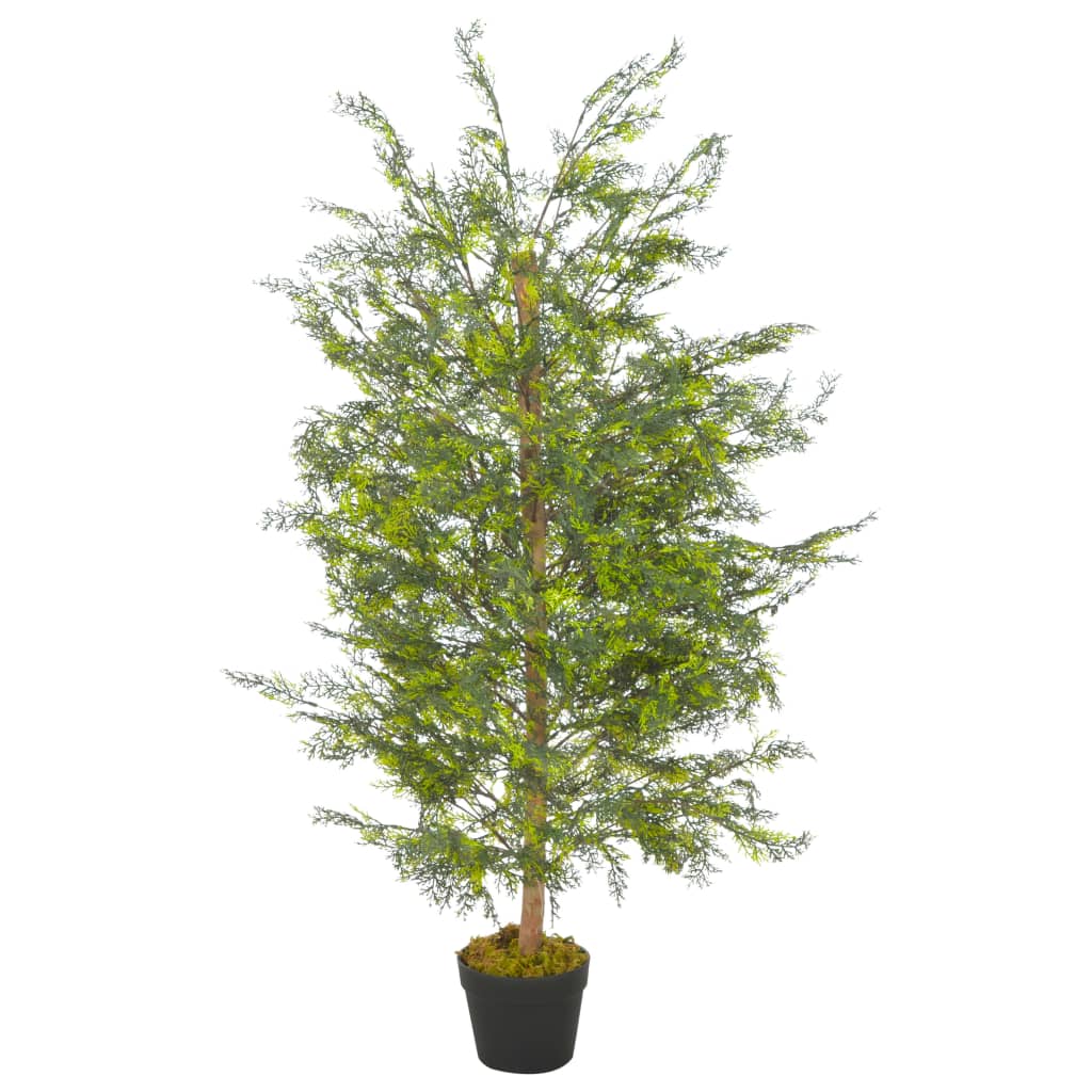 vidaXL Artificial Plant Cypress Tree Fake Outdoor Plant with Pot Green 35.4"-2