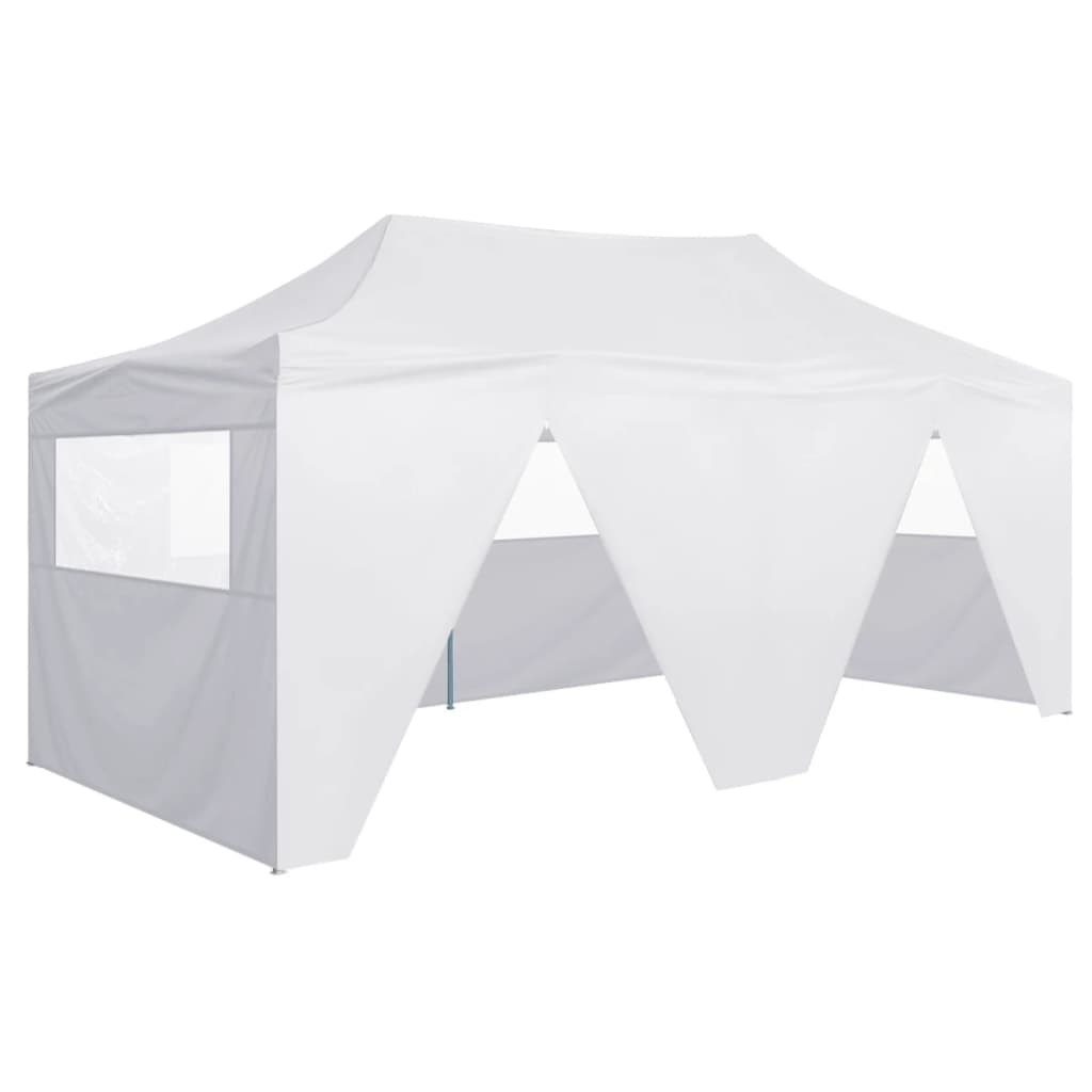 vidaXL Party Tent Outdoor Canopy Folding Patio Gazebo with 4 Sidewalls Steel-0