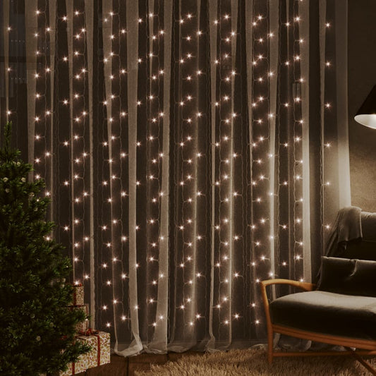 vidaXL LED Curtain Fairy Lights Outdoor Holiday Hanging Lights with 8 Models-0