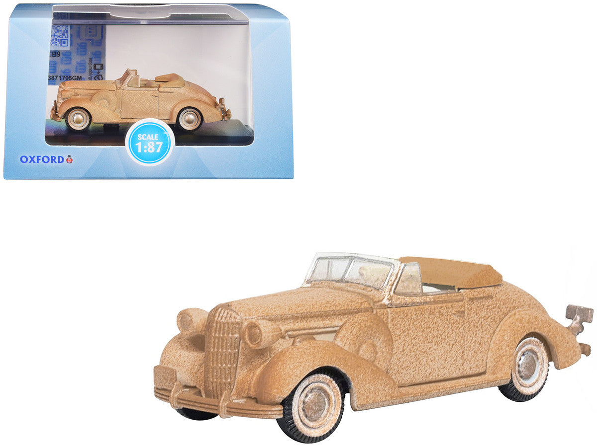 1936 Buick Special Convertible Coupe Beige (Rusted) "Junkyard Project" 1/87 (HO) Scale Diecast Model Car by Oxford Diecast-0
