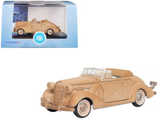 1936 Buick Special Convertible Coupe Beige (Rusted) "Junkyard Project" 1/87 (HO) Scale Diecast Model Car by Oxford Diecast-0