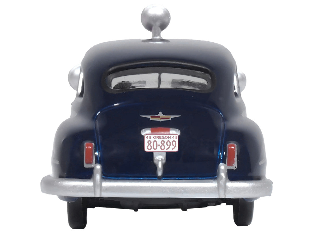 1946 DeSoto Suburban Ambulance Dark Blue "Junction City Ambulance" 1/87 (HO) Scale Diecast Model Car by Oxford Diecast-2