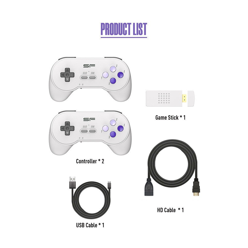 SFC Classic Retro Gaming Console Super SNES Wireless Doubles HD Gaming Console Y2 SF Mini Gaming Console