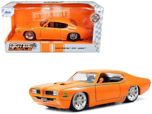 1969 Pontiac GTO Judge Pro Stock Orange 1/24 Diecast Car Model by Jada-0