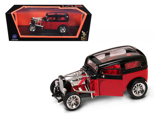 1931 Ford Model A Custom Red/Black Custom 1/18 Diecast Model Car by Road Signature-0