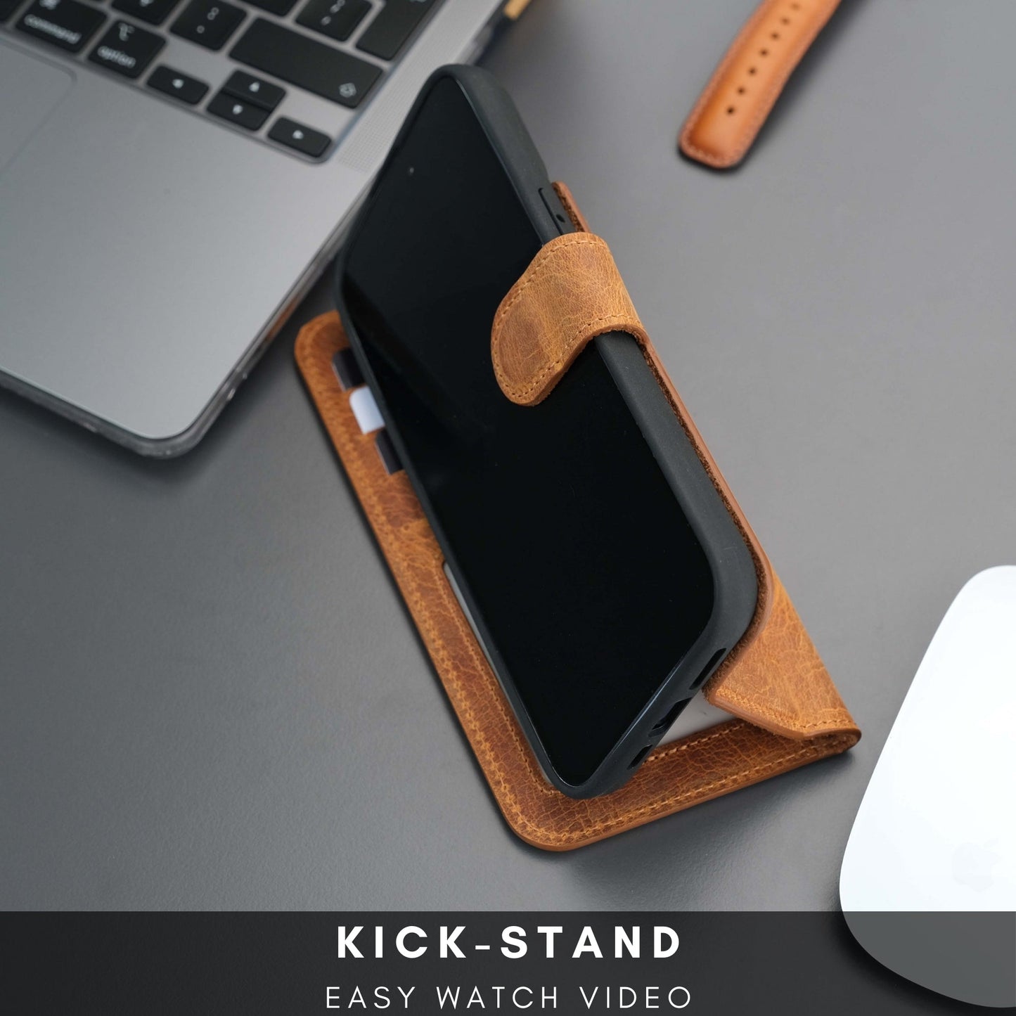 Casper Leather iPhone 14 Plus Wallet Case | MagSafe