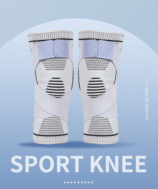Double Strap Sports Knee Protector Outdoor Fitness Running Basketball Breathable Knee Protector Sports Protective Equipment Strap Compression Knee Protector