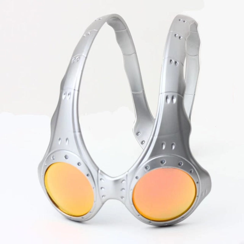 Unisex Over-The-Top Sunglasses with retro metal frame, ideal for outdoor cycling and sports, stylish and protective eyewear.