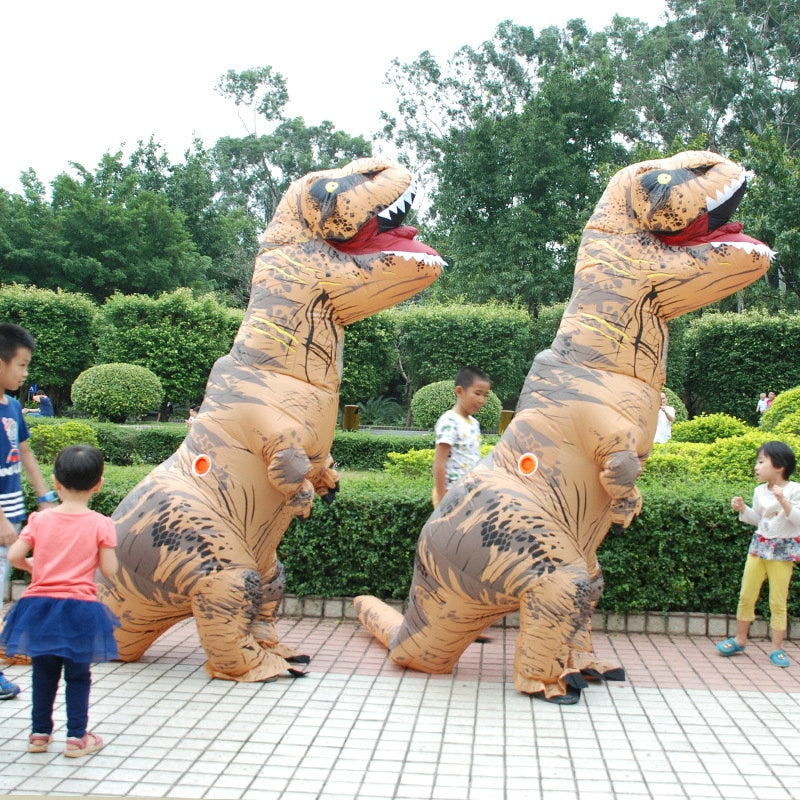 Unique Adult T-REX Inflatable Costume Christmas Cosplay Dinosaur Animal Jumpsuit Halloween Costume for Women Men