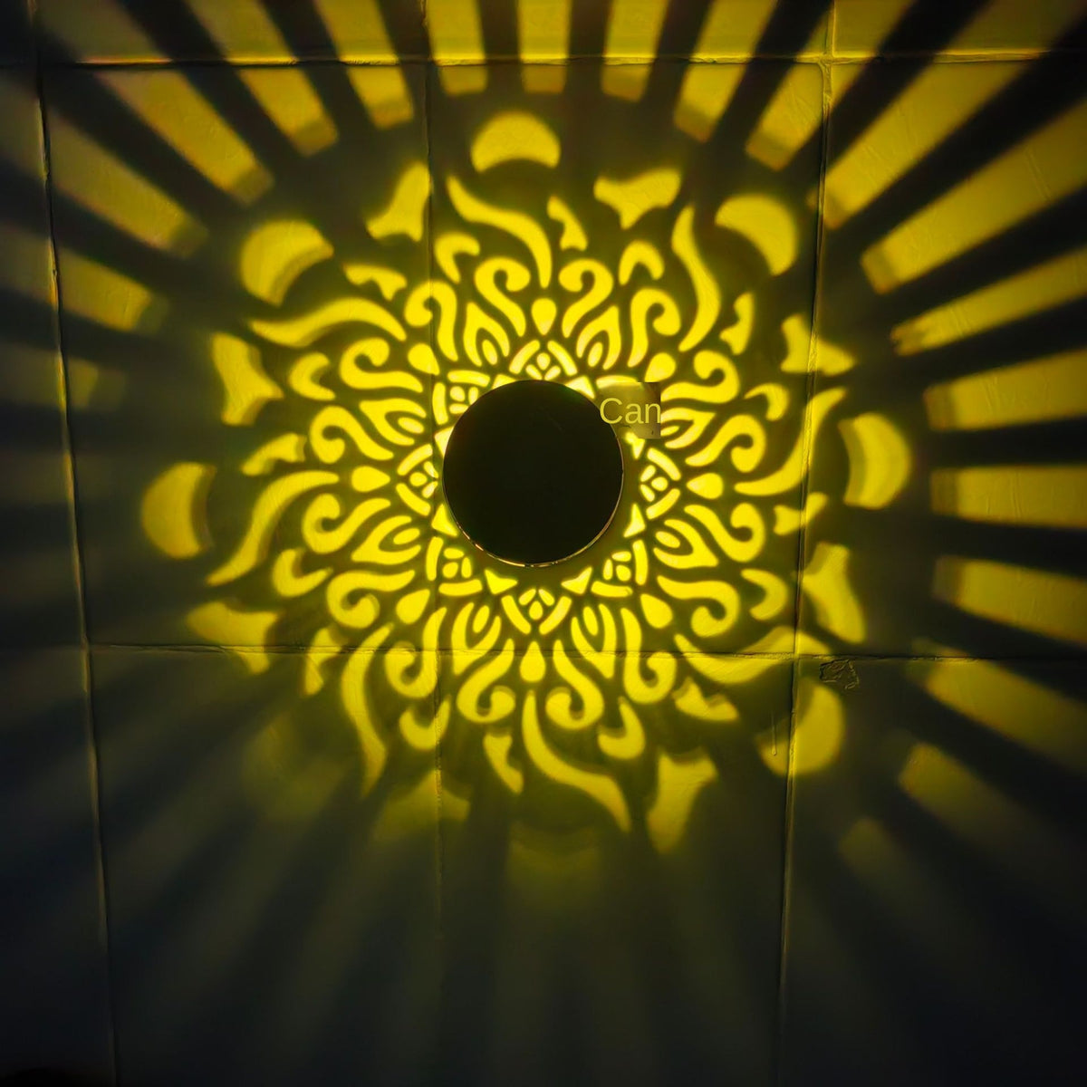 Solar Mandala Sunflower Wall Light Garden Decor Landscape Wall Lamp